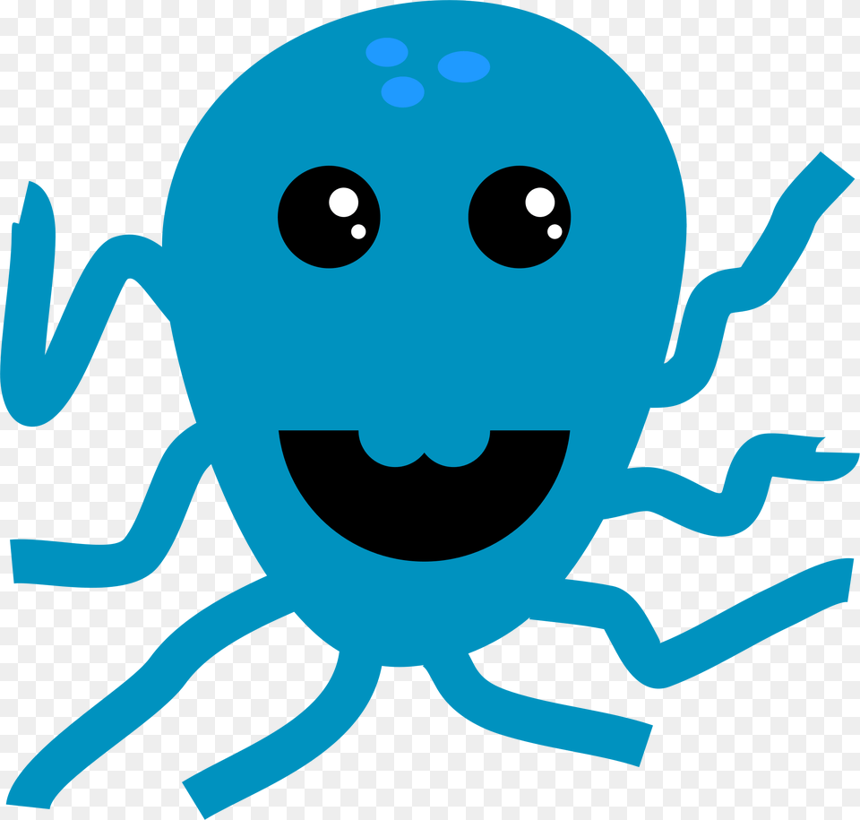 This Icons Design Of Crazy Octopus With Blue, Animal, Baby, Person, Food Free Png Download