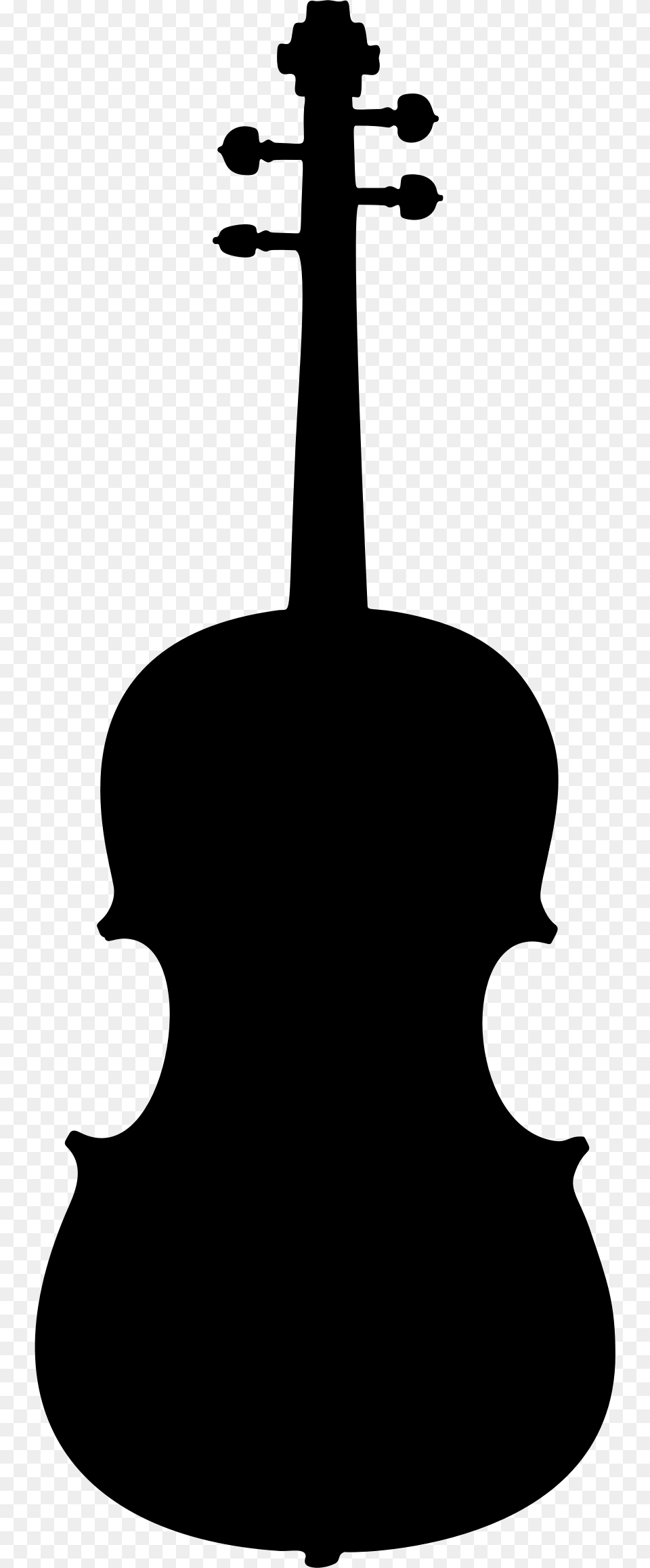 This Icons Design Of Detailed Violin Silhouette, Gray Png