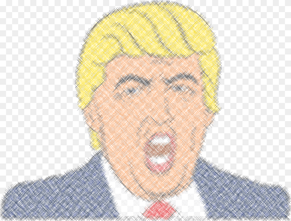 This Icons Design Of Donald Trump Cartoon, Portrait, Photography, Person, Face Free Transparent Png