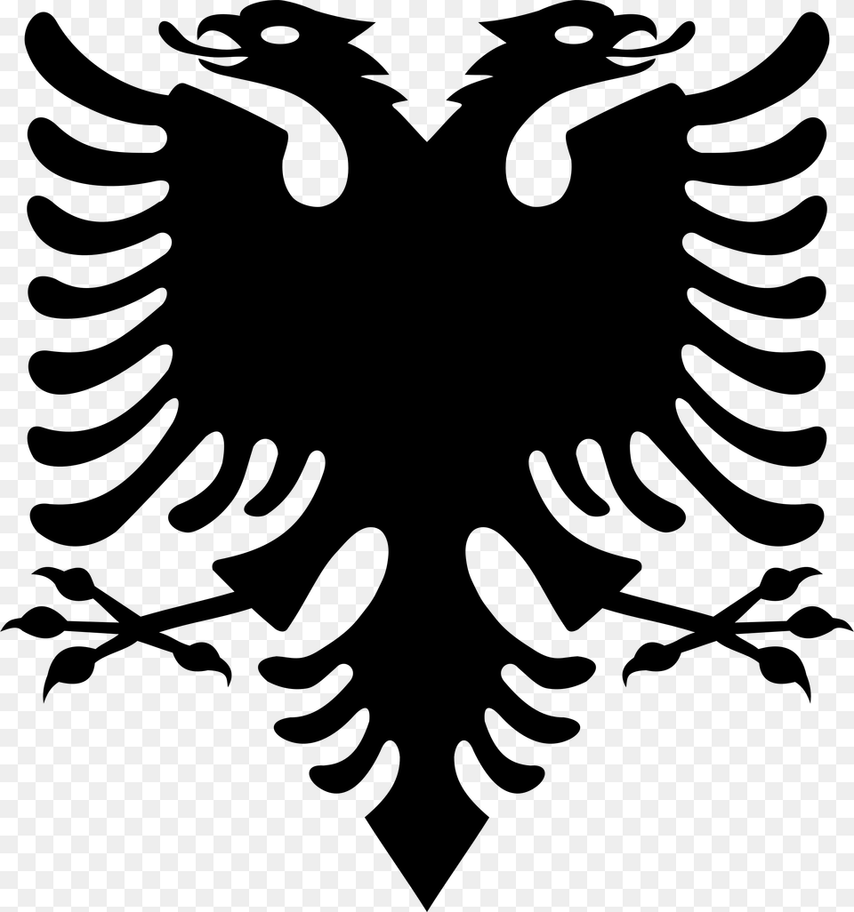 This Icons Design Of Double Headed Eagle Silhouette, Gray Free Transparent Png