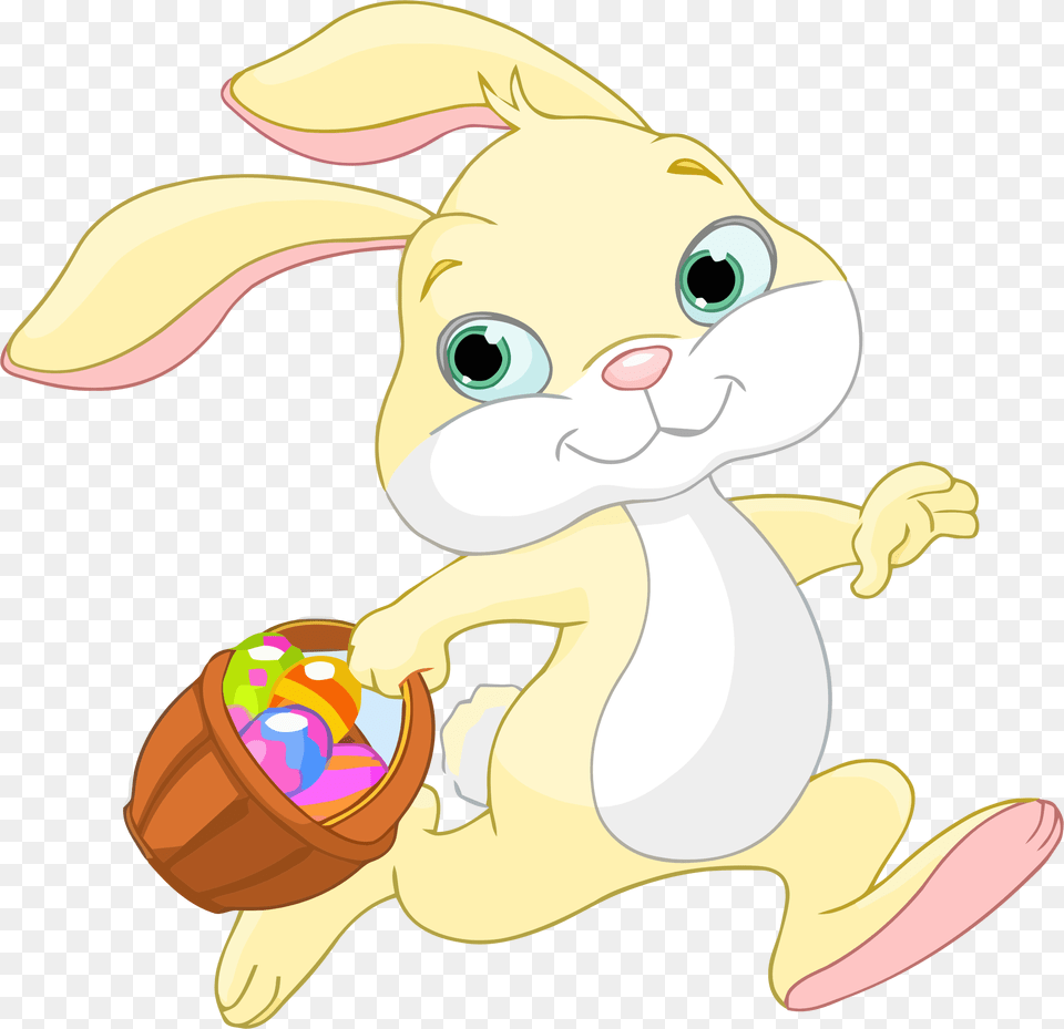 This Icons Design Of Easter Bunny With Basket, Food, Nut, Plant, Produce Png