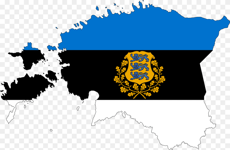 This Icons Design Of Estonia Map Flag With Estonia Map Vector, Logo, Emblem, Symbol Png Image