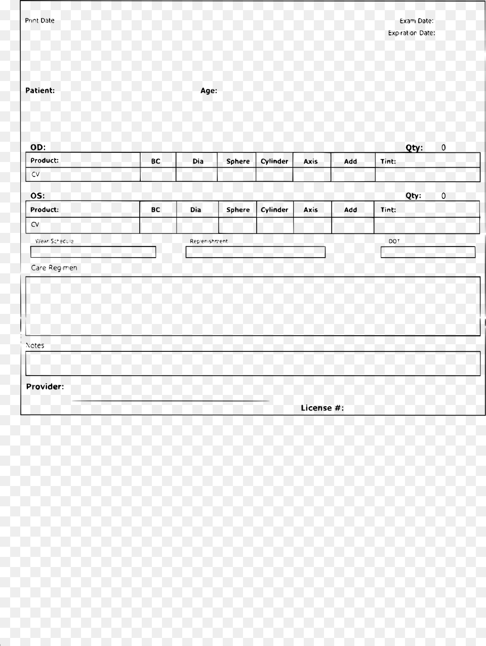 This Icons Design Of Eye Prescription Form, Gray Free Png Download
