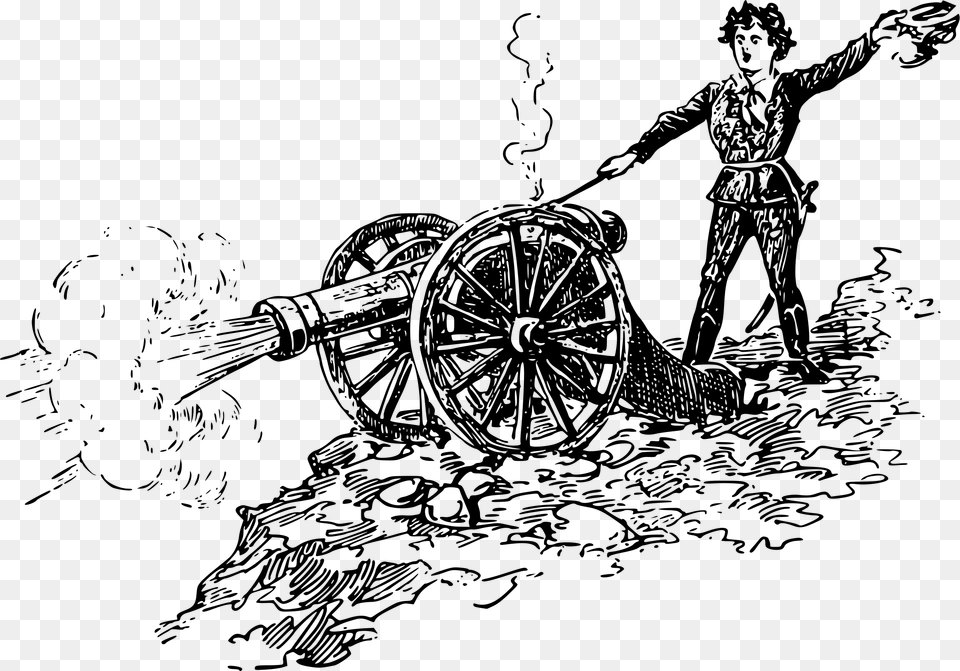 This Icons Design Of Firing The Cannon, Gray Free Png Download