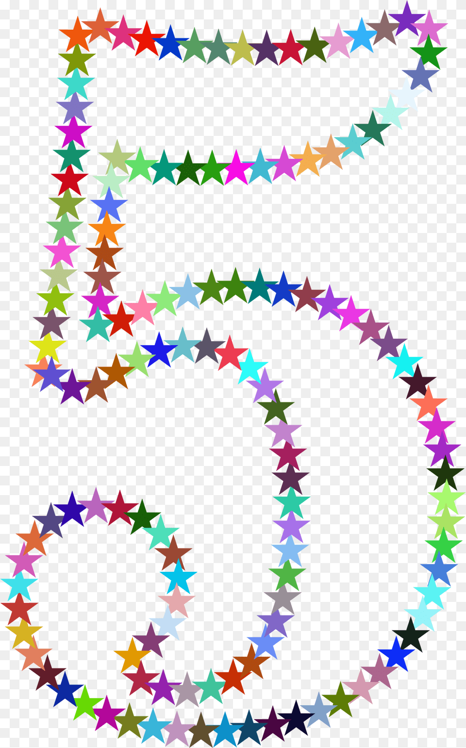 This Icons Design Of Five Stars Rainbow Star Number Clipart, Flag, Pattern, Paper, Symbol Free Transparent Png