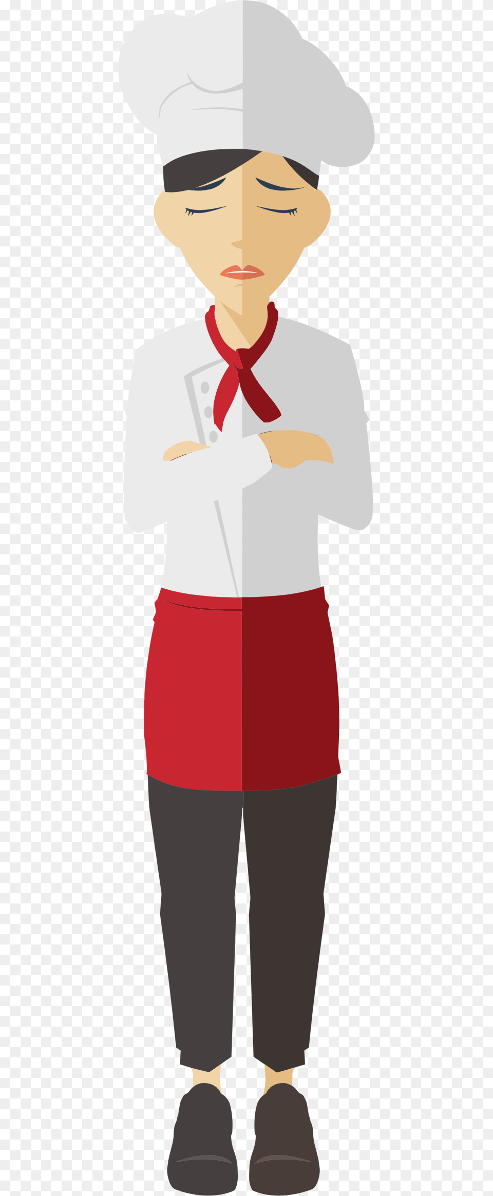 This Icons Design Of Flat Shaded Female Chef, Accessories, Tie, Formal Wear, Person Free Transparent Png