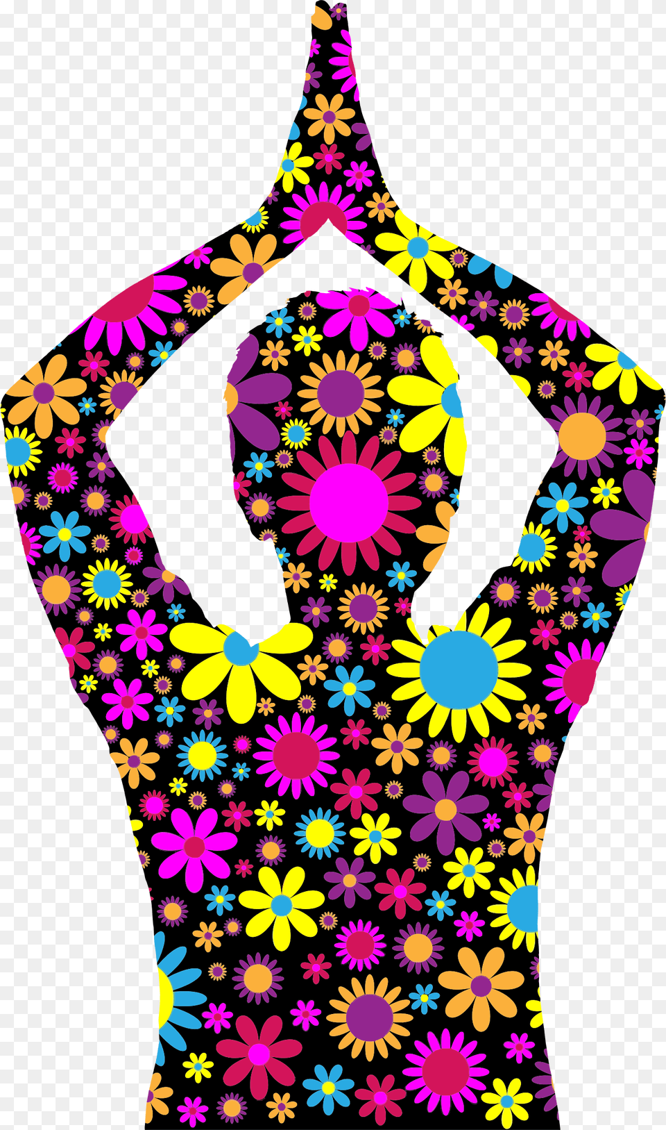 This Icons Design Of Floral Female Yoga Pose, Graphics, Art, Clothing, Swimwear Free Transparent Png