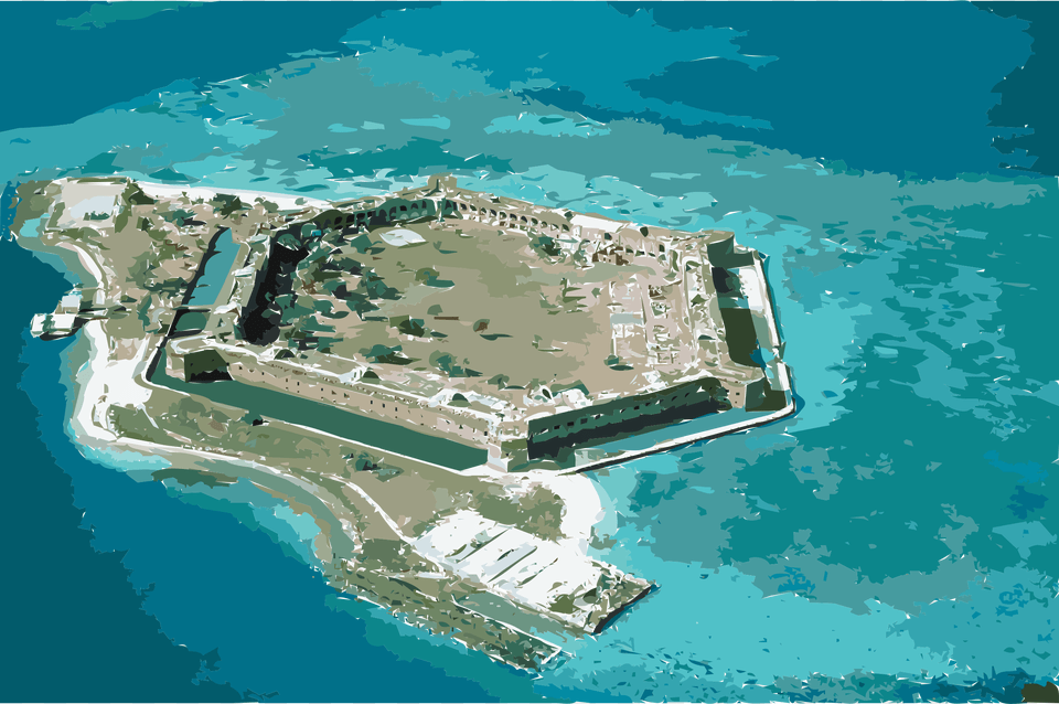 This Icons Design Of Fort Jefferson Dry Tortugas, Outdoors, Coast, Island, Land Png