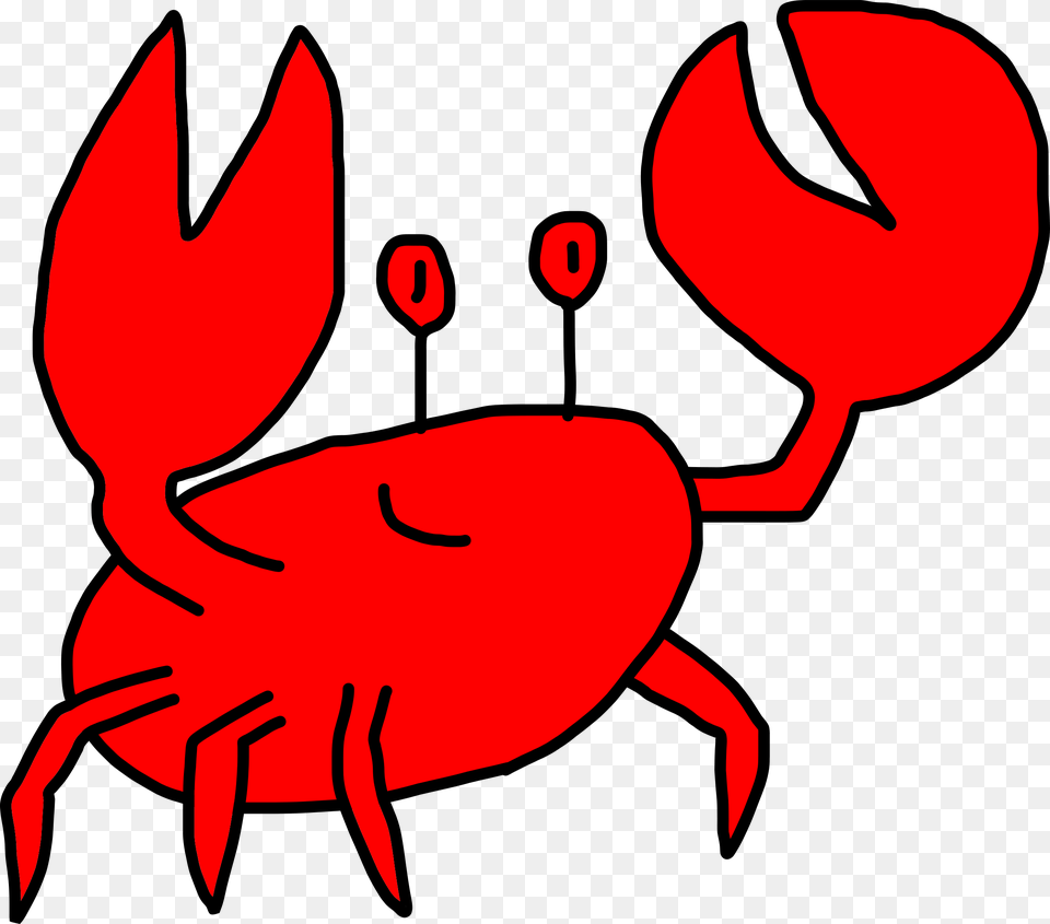 This Icons Design Of Friendly Crab, Food, Seafood, Animal, Sea Life Free Png Download