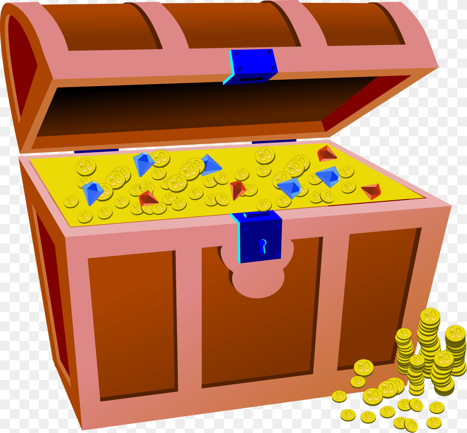 This Icons Design Of Full Treasure Chest, Mailbox Free Transparent Png