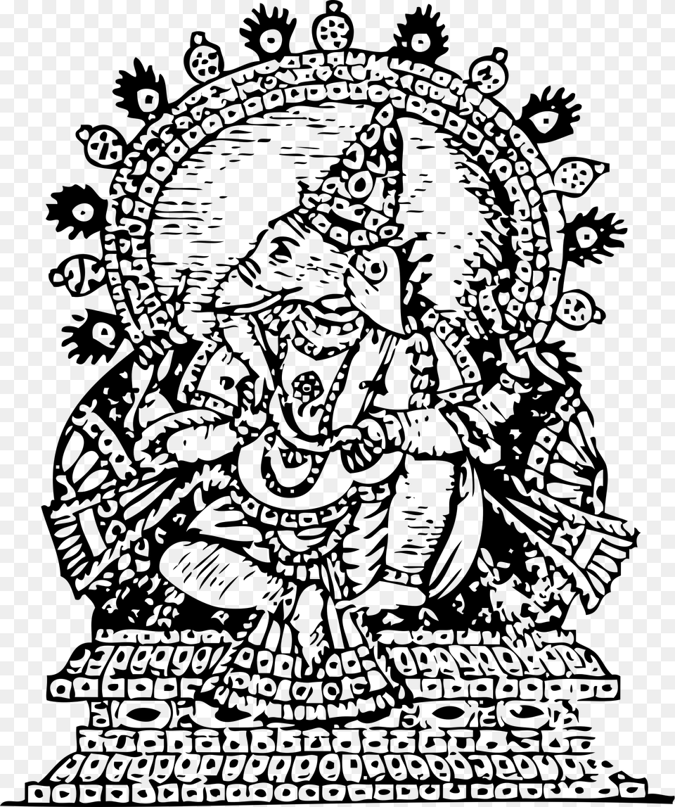 This Icons Design Of Ganesha God Of Success, Gray Free Png Download