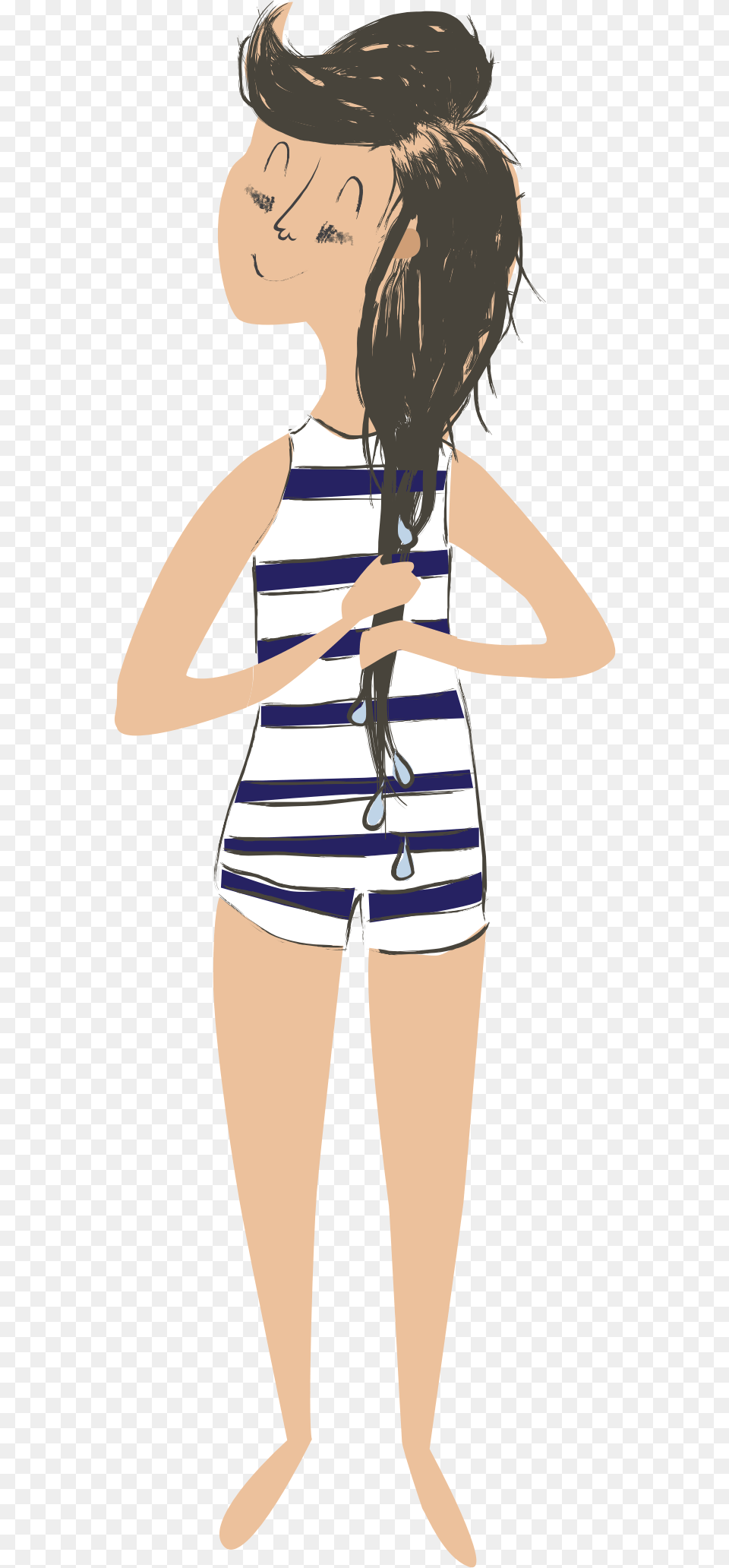 This Icons Design Of Girl In Bathing Suit Girl In Bathing Suit Clipart, Clothing, Person, Shorts, Swimwear Free Png
