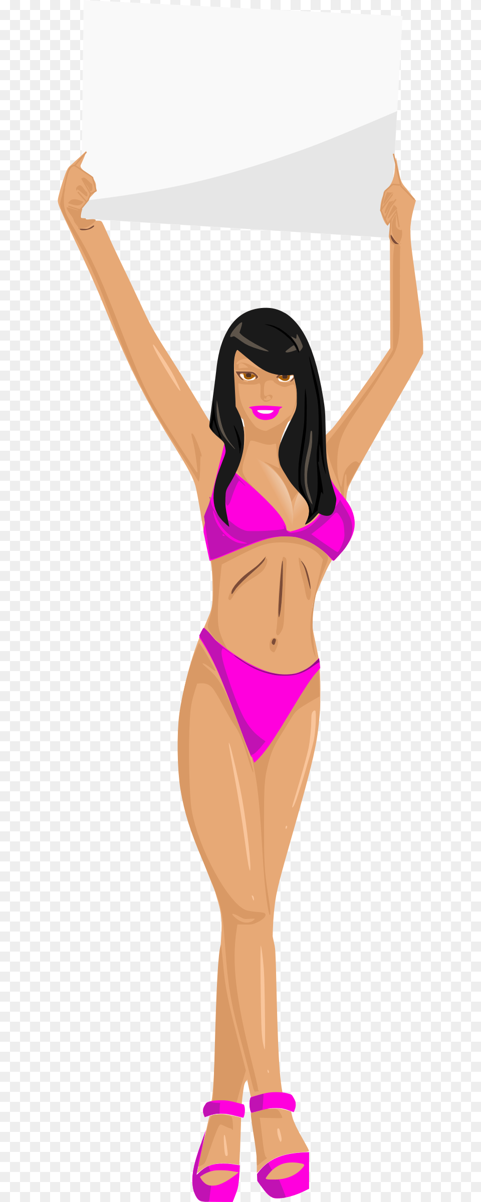 This Icons Design Of Girl With Sign, Bikini, Clothing, Swimwear, Adult Png