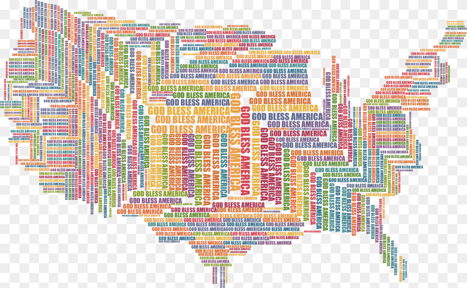 This Icons Design Of God Bless America Map, Pattern, Art Free Png