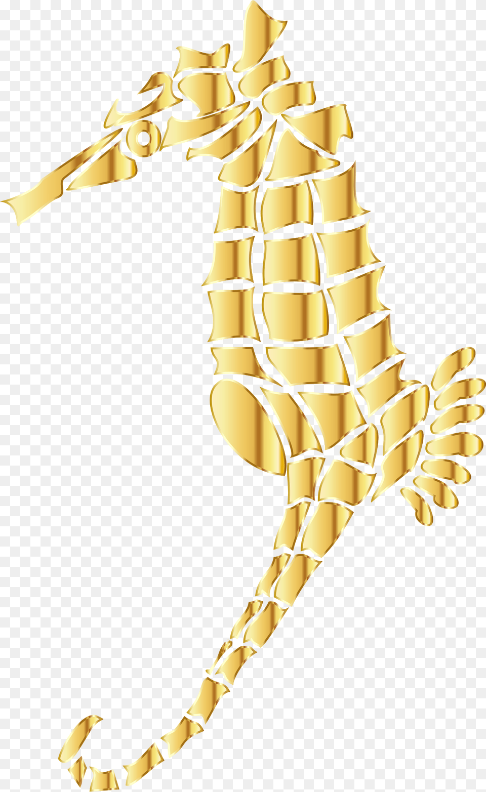 This Icons Design Of Gold Stylized Seahorse, Animal, Mammal, Sea Life, Mace Club Png