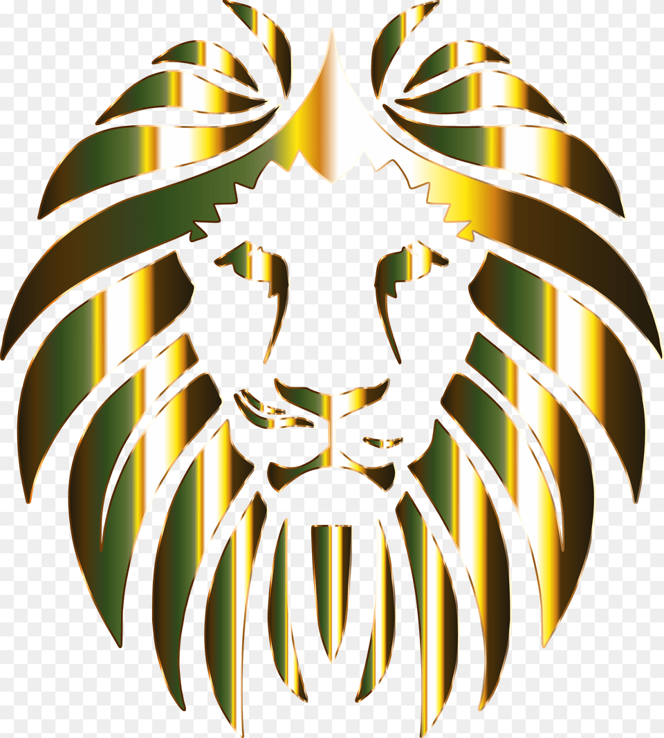 This Icons Design Of Golden Lion 6 No Background, Emblem, Symbol, Logo Free Png Download