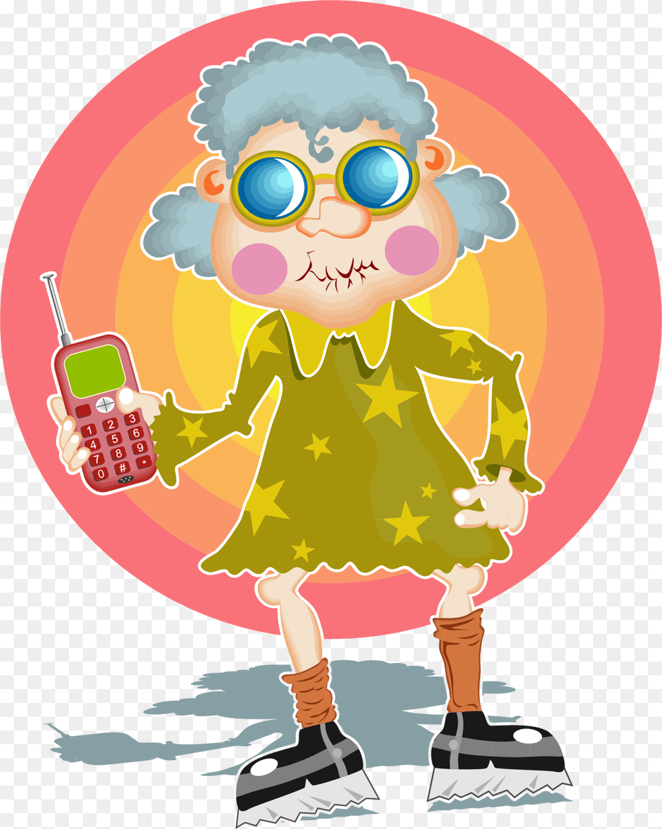This Icons Design Of Groovy Granny, Person, Art, Graphics, Face Free Png