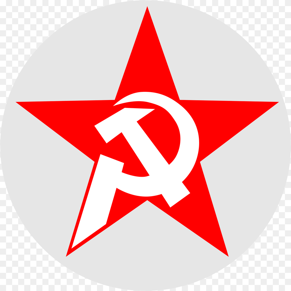 This Icons Design Of Hammer And Sickle In Full Sickle And Hammer In Circle, Star Symbol, Symbol Free Png