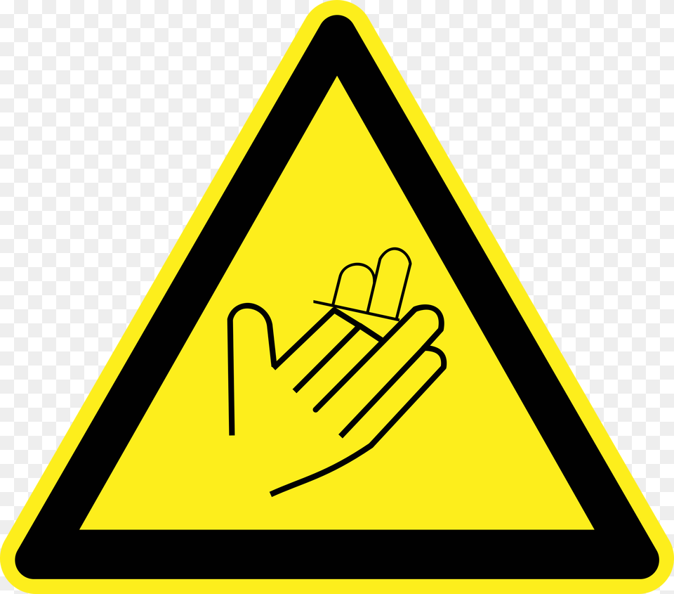 This Icons Design Of Handfinger Loss Warning, Sign, Symbol, Road Sign, Triangle Free Png
