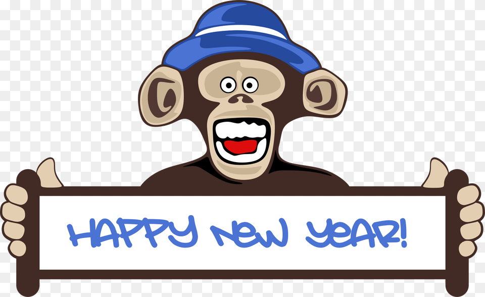 This Icons Design Of Happy New Year Monkey Monkey New Year 2019, Baby, Person, Face, Head Png Image