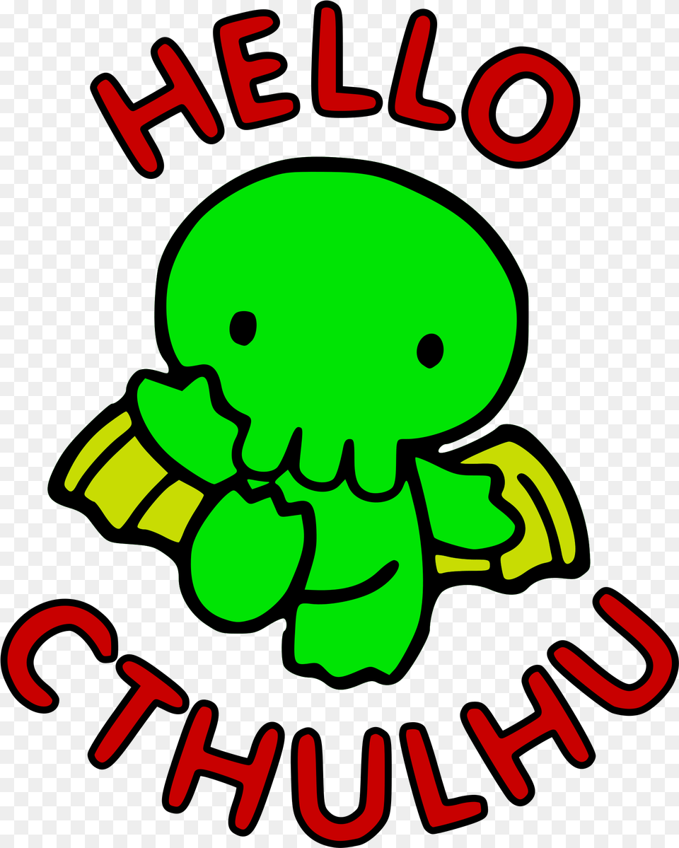 This Icons Design Of Hello Cthulhu, Green, Baby, Person Free Png Download