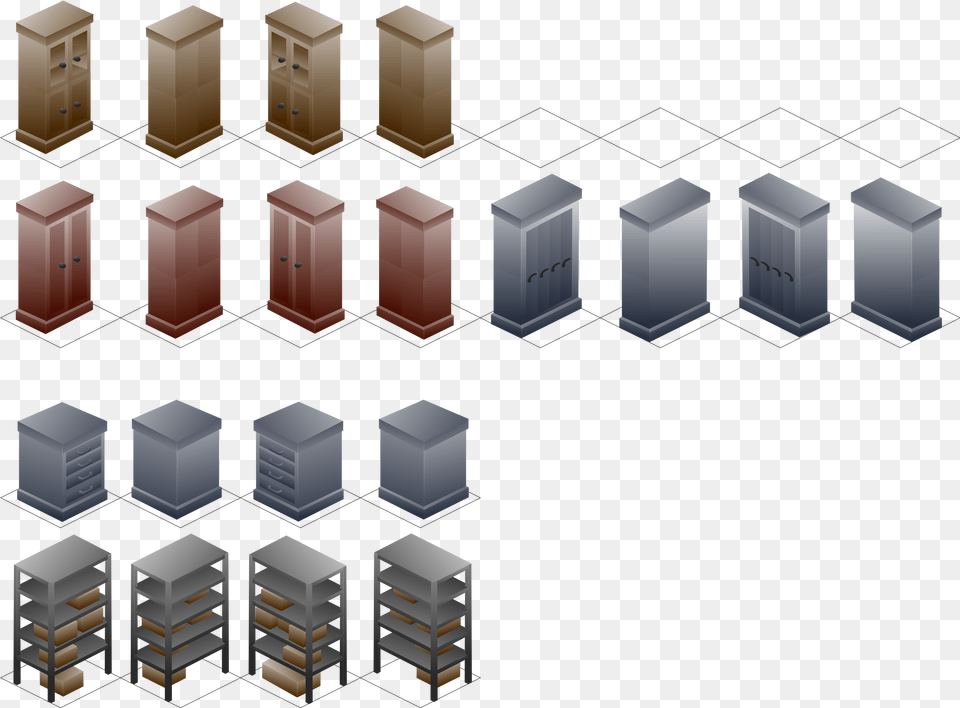 This Icons Design Of Isometric Cabinet, Electronics, Hardware, Computer Free Png