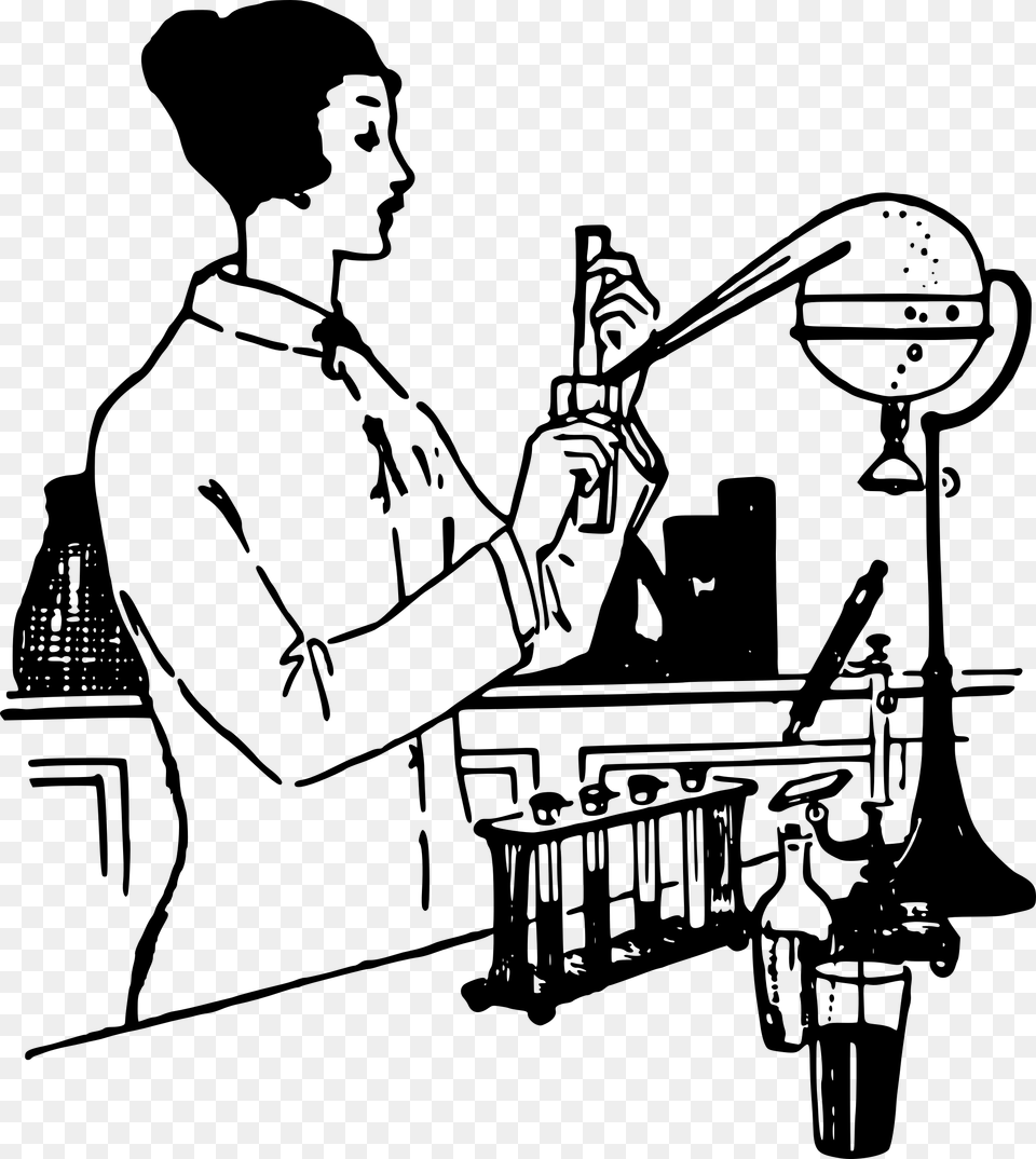 This Icons Design Of Lady Scientist, Gray Free Transparent Png