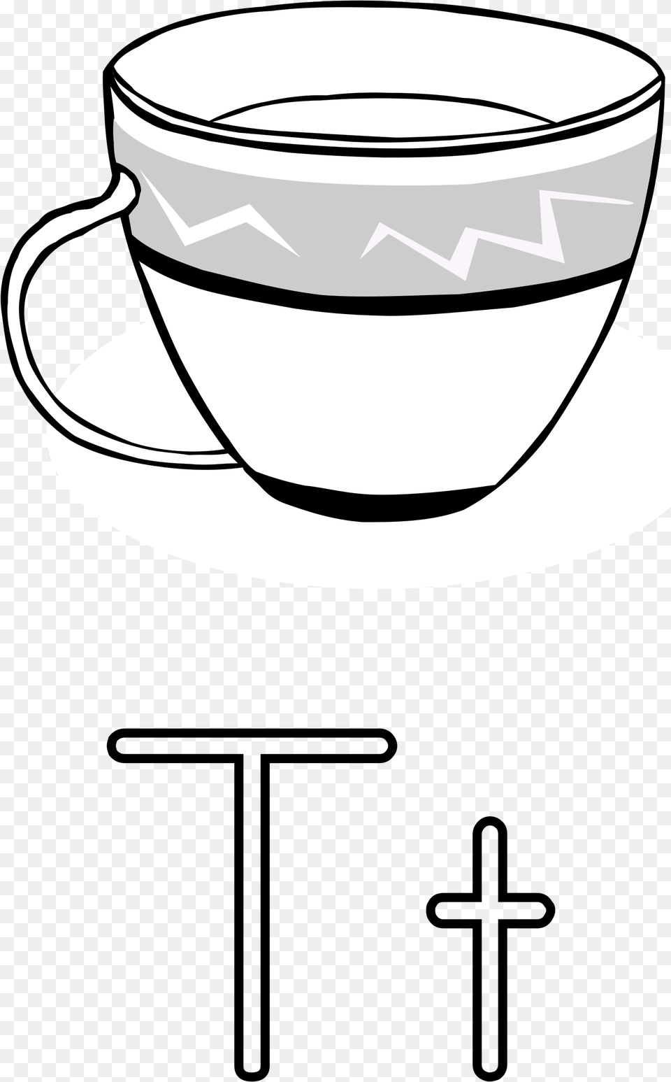 This Icons Design Of Letra T De Taza, Saucer, Cup Free Transparent Png