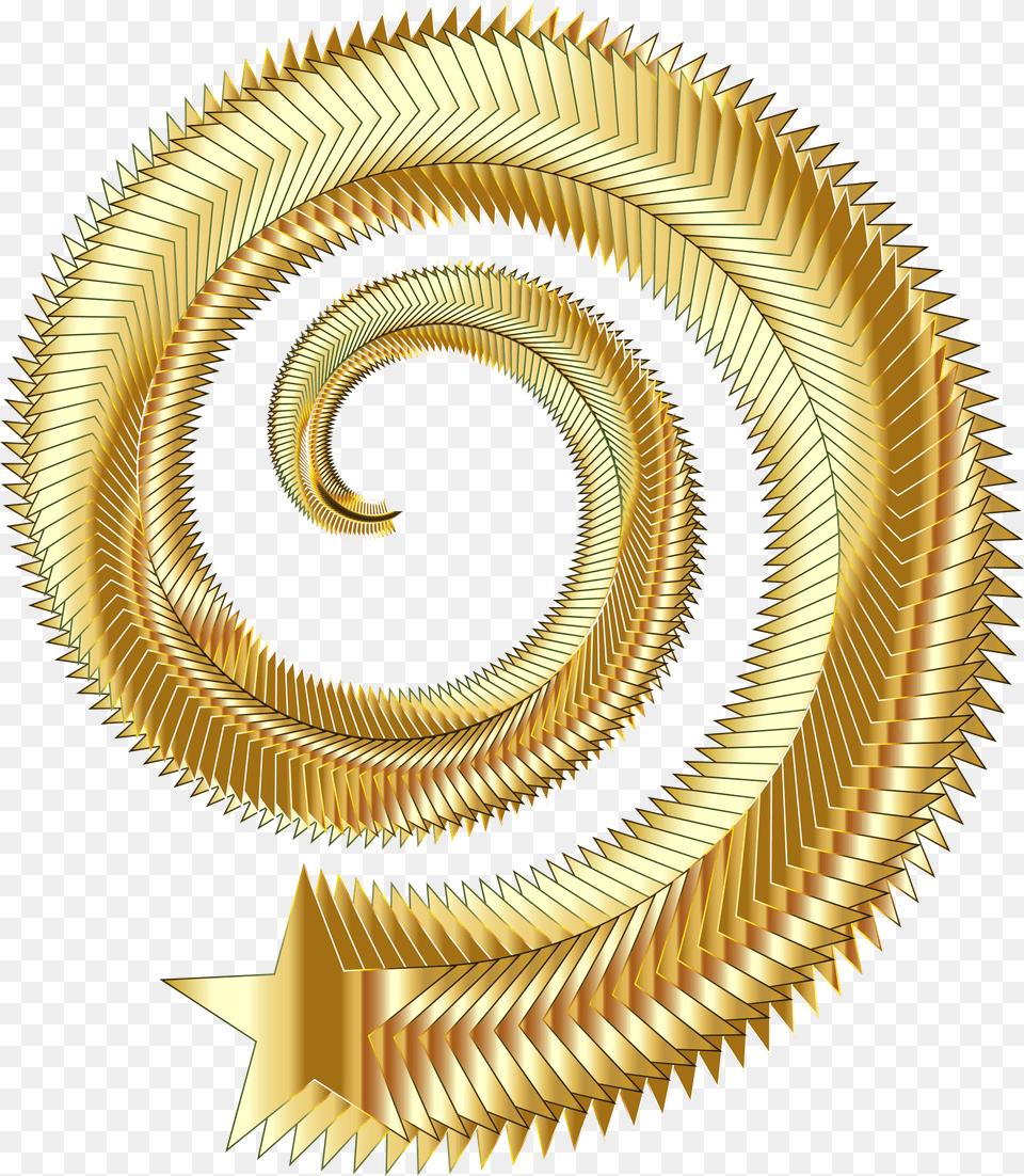 This Icons Design Of Little Dragon Whips His, Spiral, Gold, Coil Free Png Download