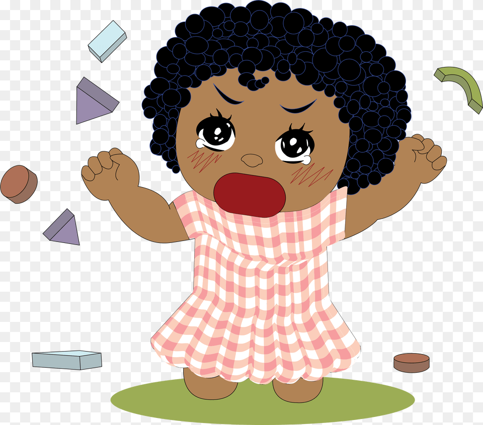 This Icons Design Of Little Girl Tantrum Girl Is Tantrum Clipart, Baby, Person, Portrait, Face Free Transparent Png