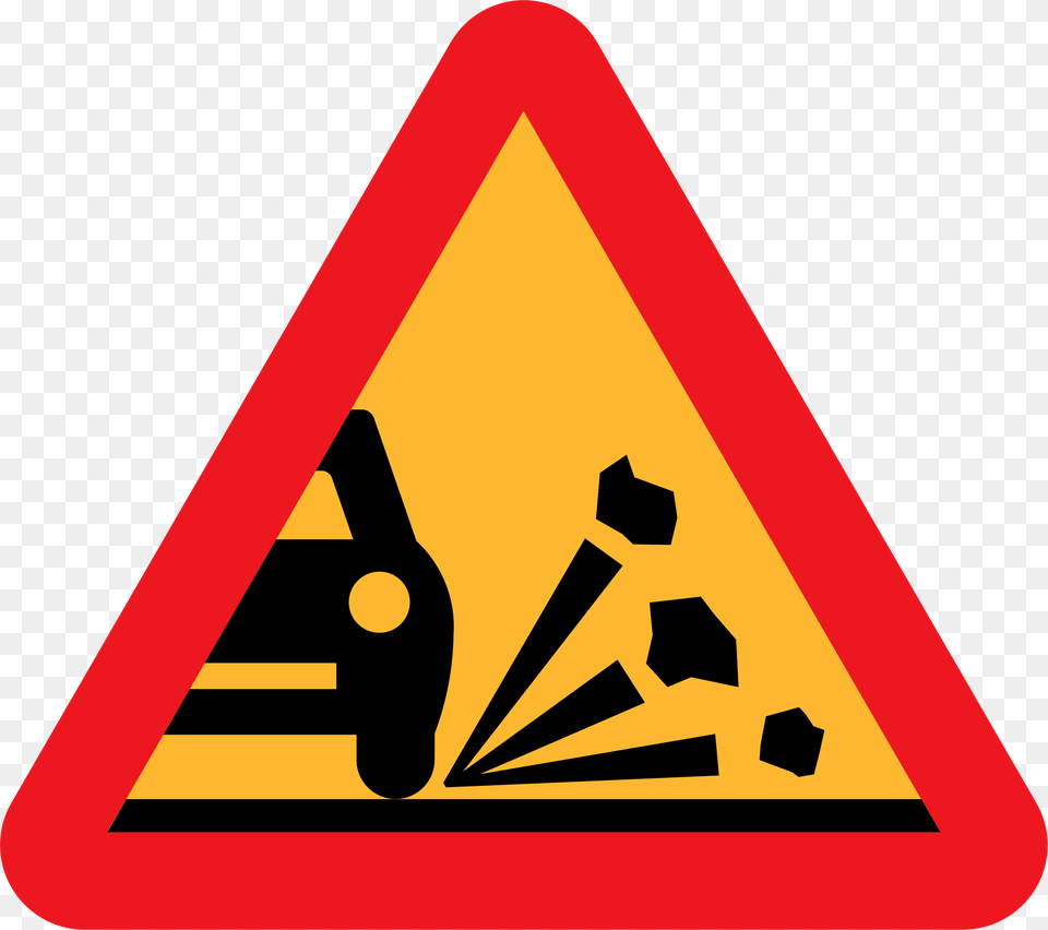 This Icons Design Of Loose Stones On The Road, Sign, Symbol, Road Sign, Dynamite Png Image