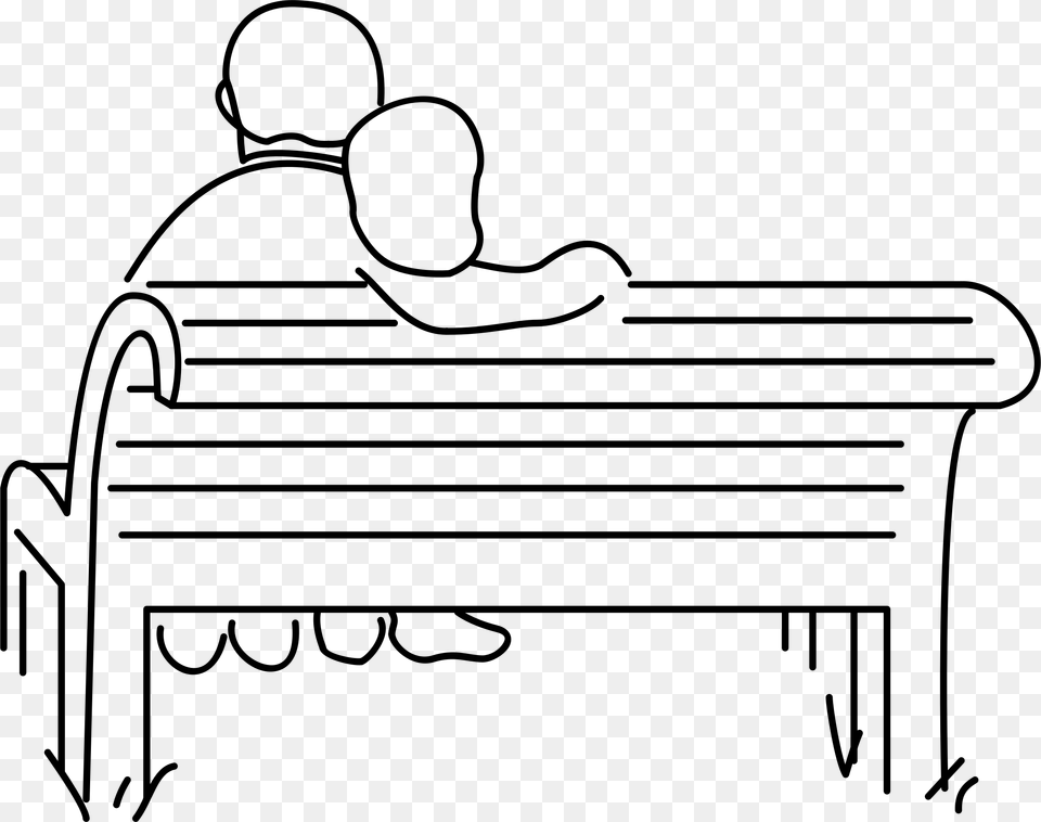 This Icons Design Of Lovers On A Bench, Gray Free Transparent Png