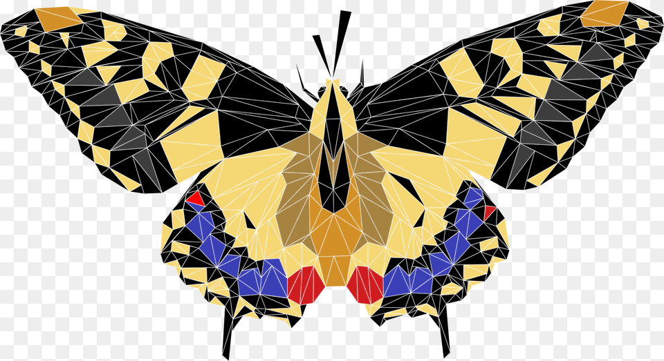 This Icons Design Of Low Poly Butterfly, Animal, Insect, Invertebrate Free Png