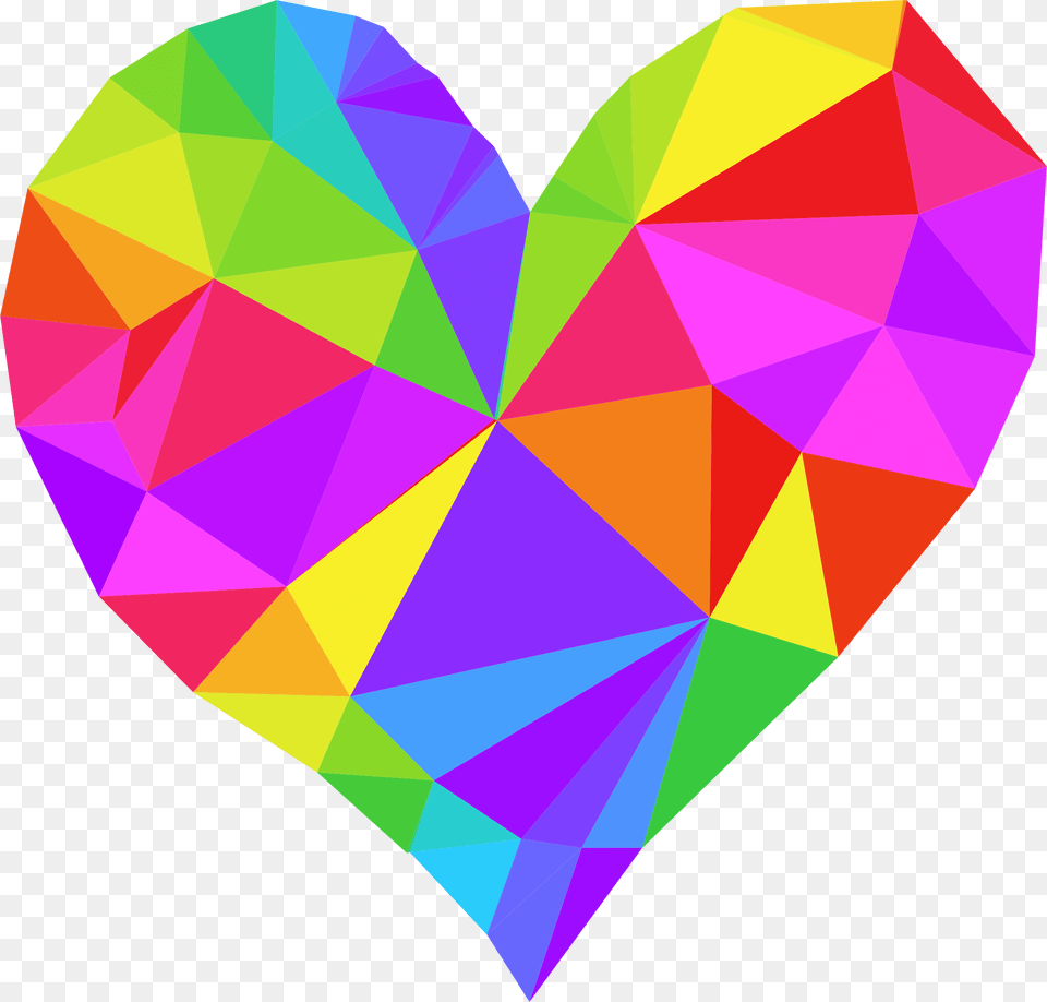 This Icons Design Of Low Poly Heart Free Transparent Png