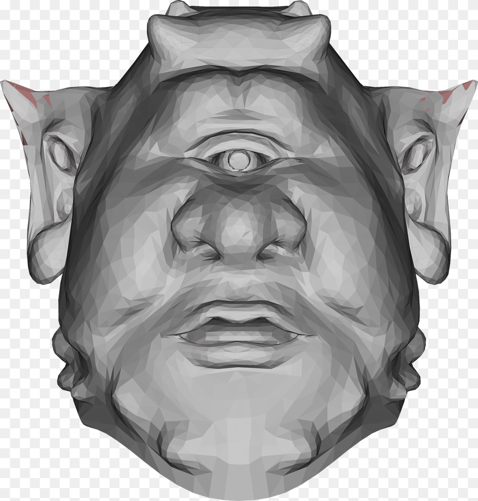 This Icons Design Of Low Poly Ogre Head, Art, Drawing, Face, Portrait Free Transparent Png