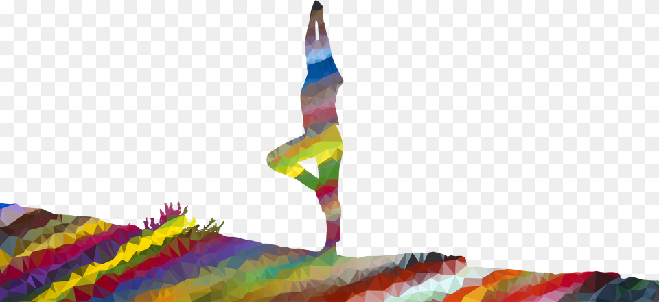 This Icons Design Of Low Poly Prismatic Streaked Yoga, Baby, Person Free Png