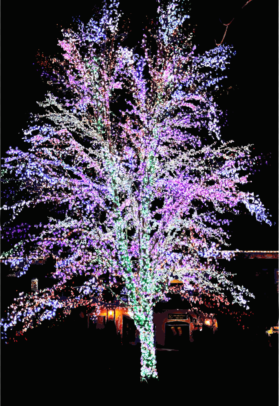 This Icons Design Of Magic Tree, Lighting, Purple, Nature, Night Png Image