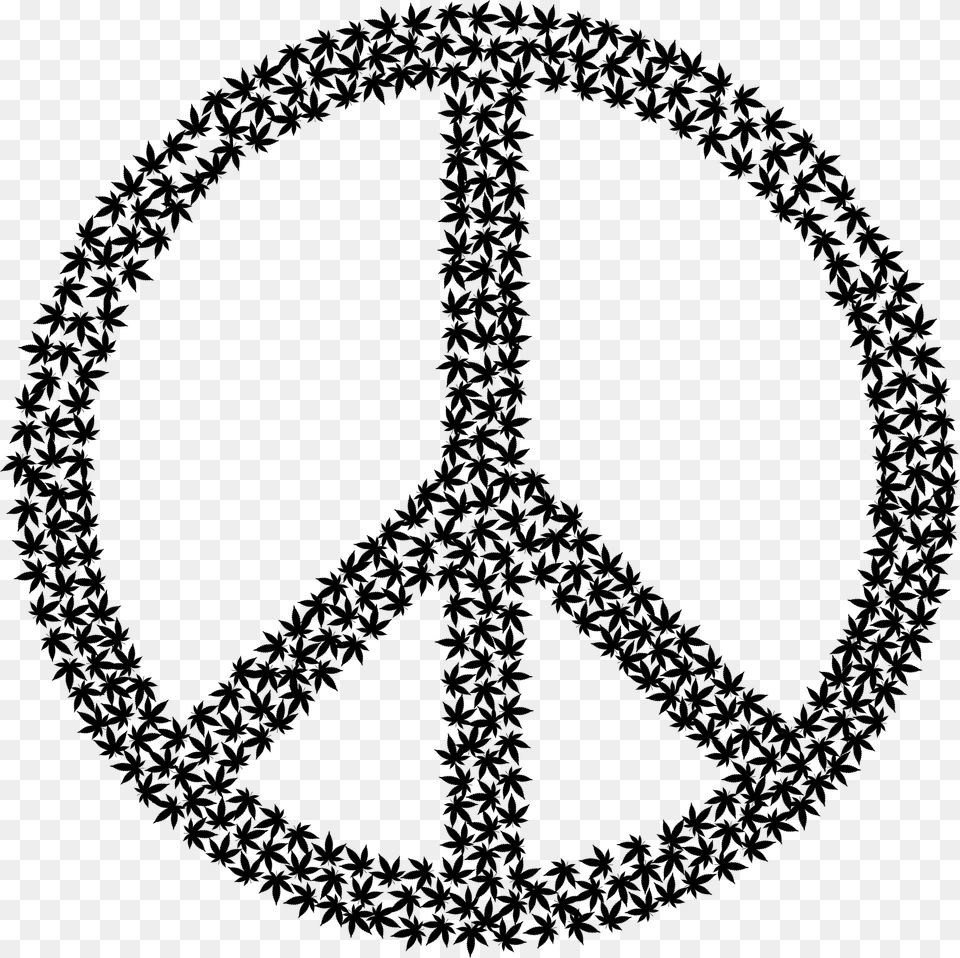 This Icons Design Of Marijuana Peace Sign Give Peace A Chance, Gray Png Image