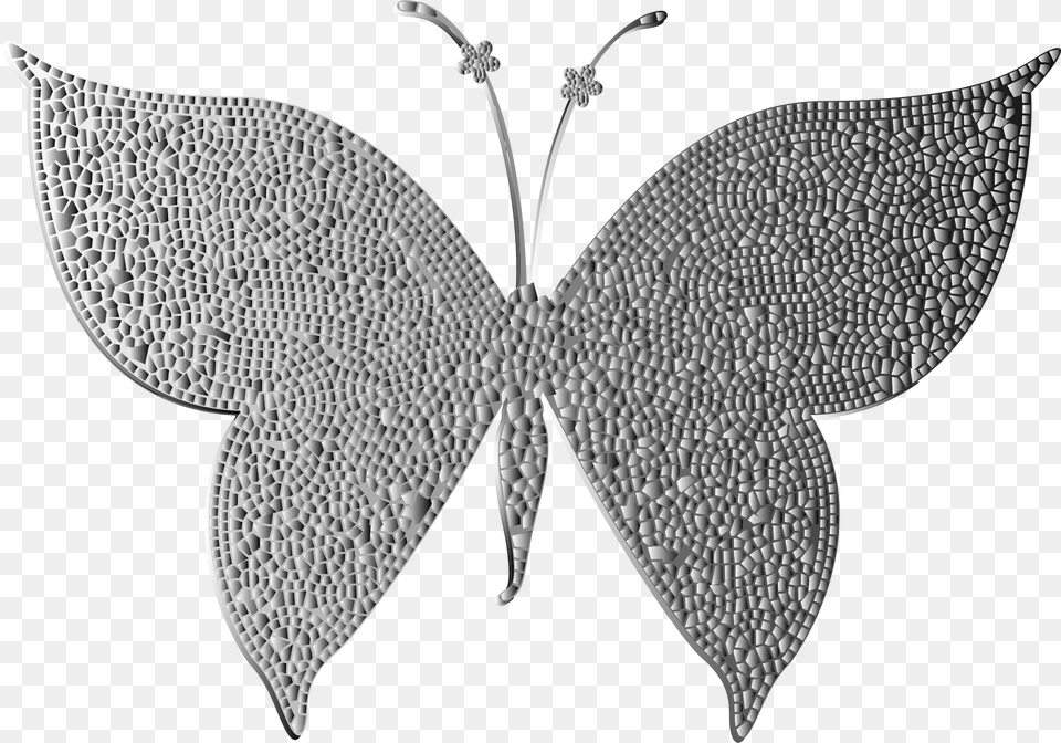 This Icons Design Of Monochromatic Tiled Butterfly, Leaf, Plant, Accessories, Chandelier Free Transparent Png