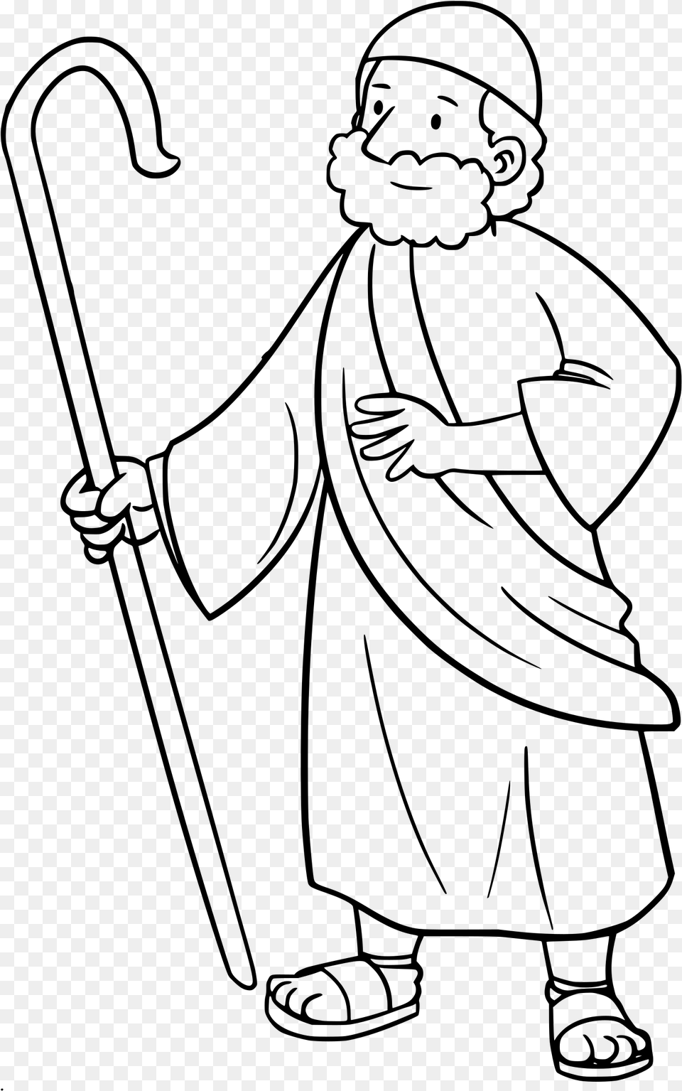 This Icons Design Of Moses The Shepherd, Gray Free Png