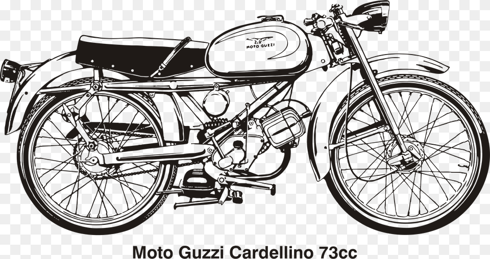 This Icons Design Of Moto Guzzi Cardellino, Spoke, Machine, Motorcycle, Vehicle Free Png Download