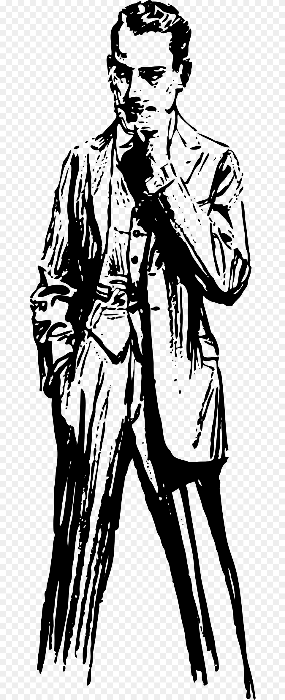 This Icons Design Of Moustachioed Man In Suit, Gray Free Transparent Png