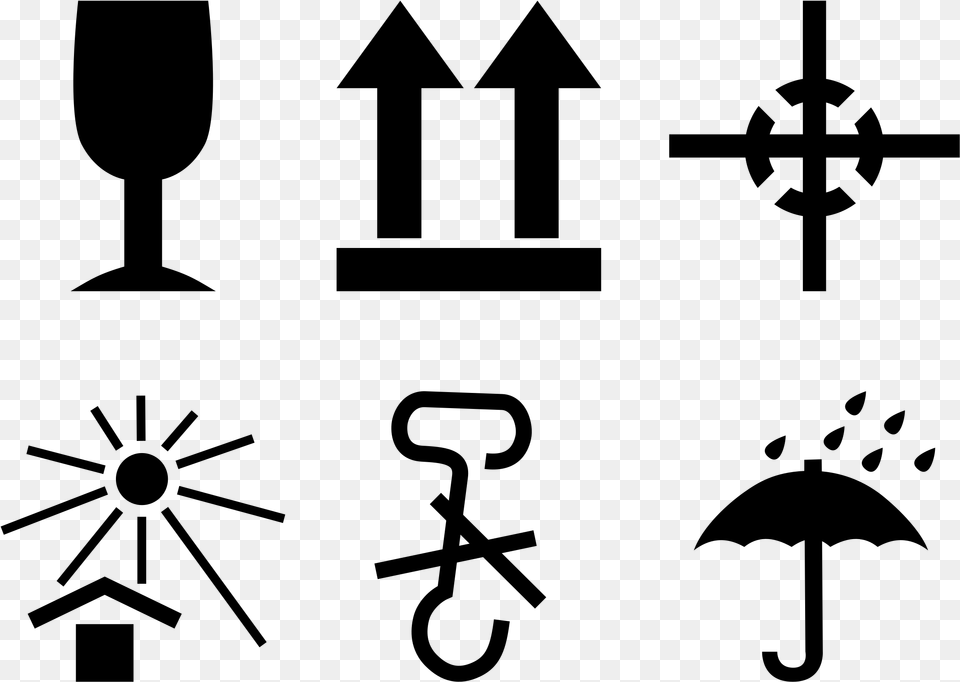 This Icons Design Of Packing Symbols, Gray Png Image