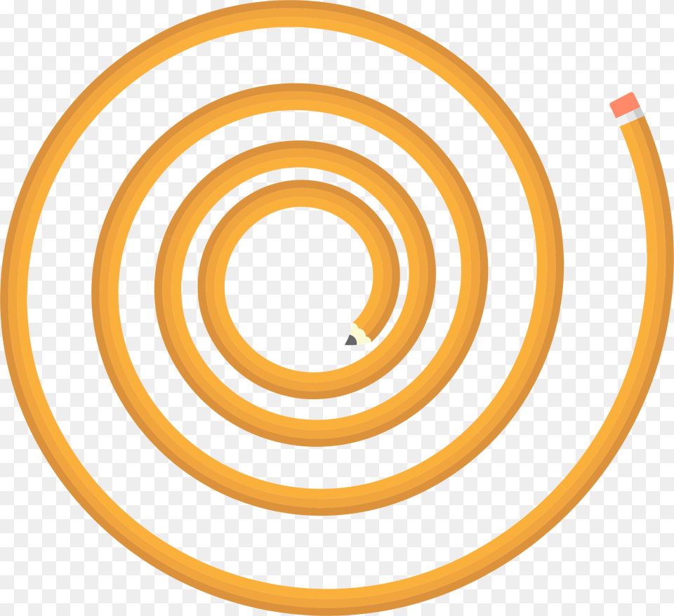 This Icons Design Of Pencil Spiral, Coil, Disk Free Png Download