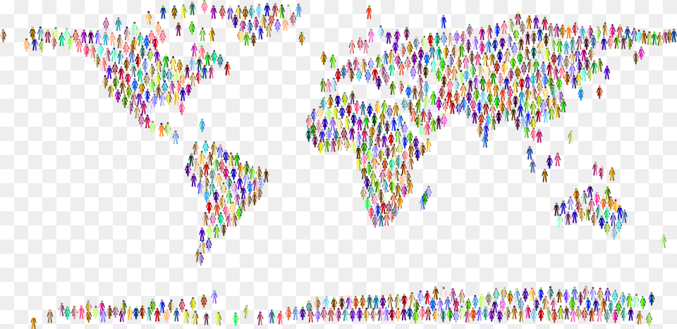 This Icons Design Of People World Map Prismatic, Person Free Png