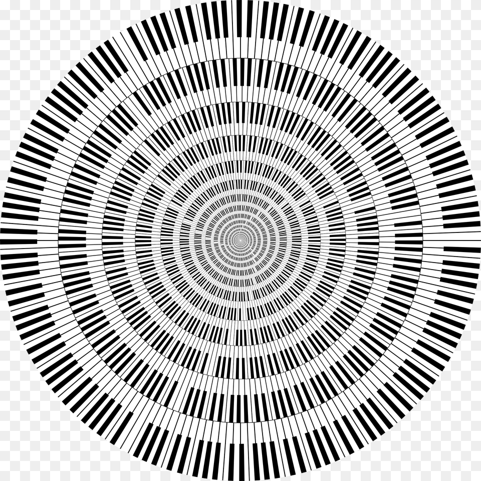 This Icons Design Of Piano Keys Circle Vortex, Spiral, Coil Free Transparent Png