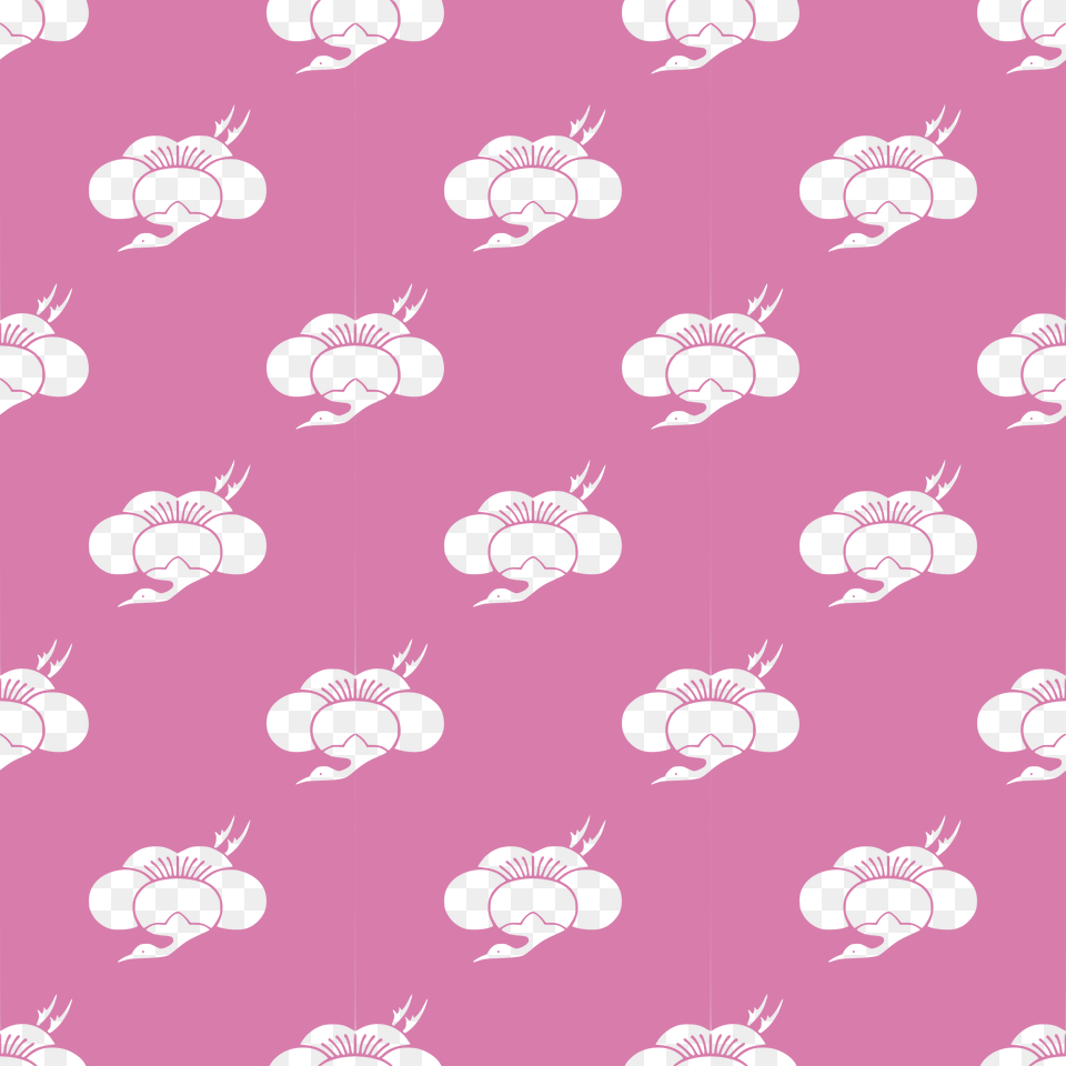 This Icons Design Of Plum And Crane Seamless, Pattern, Art, Floral Design, Graphics Png Image