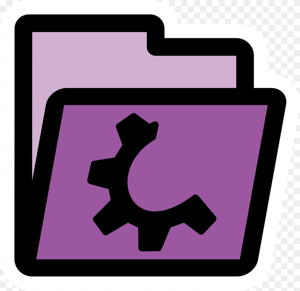 This Icons Design Of Primary Folder Violet, Machine, Gear Free Png
