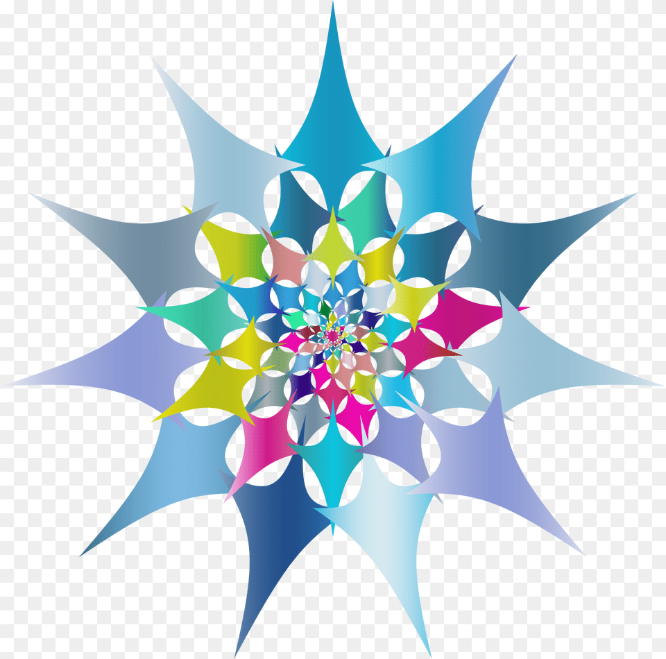 This Icons Design Of Prismatic Abstract Flower, Accessories, Pattern, Ornament, Fractal Free Png