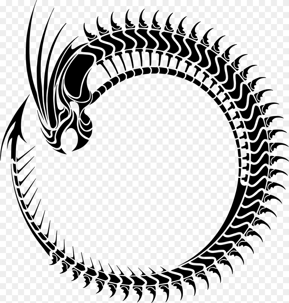 This Icons Design Of Pseudo Tribal Ouroboros, Gray Free Png